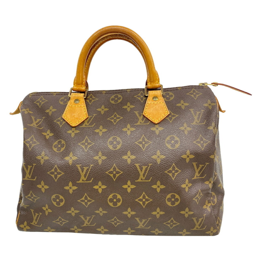 Louis Vuitton Monogram Speedy 30 Handbag M41108 Brown Women's
